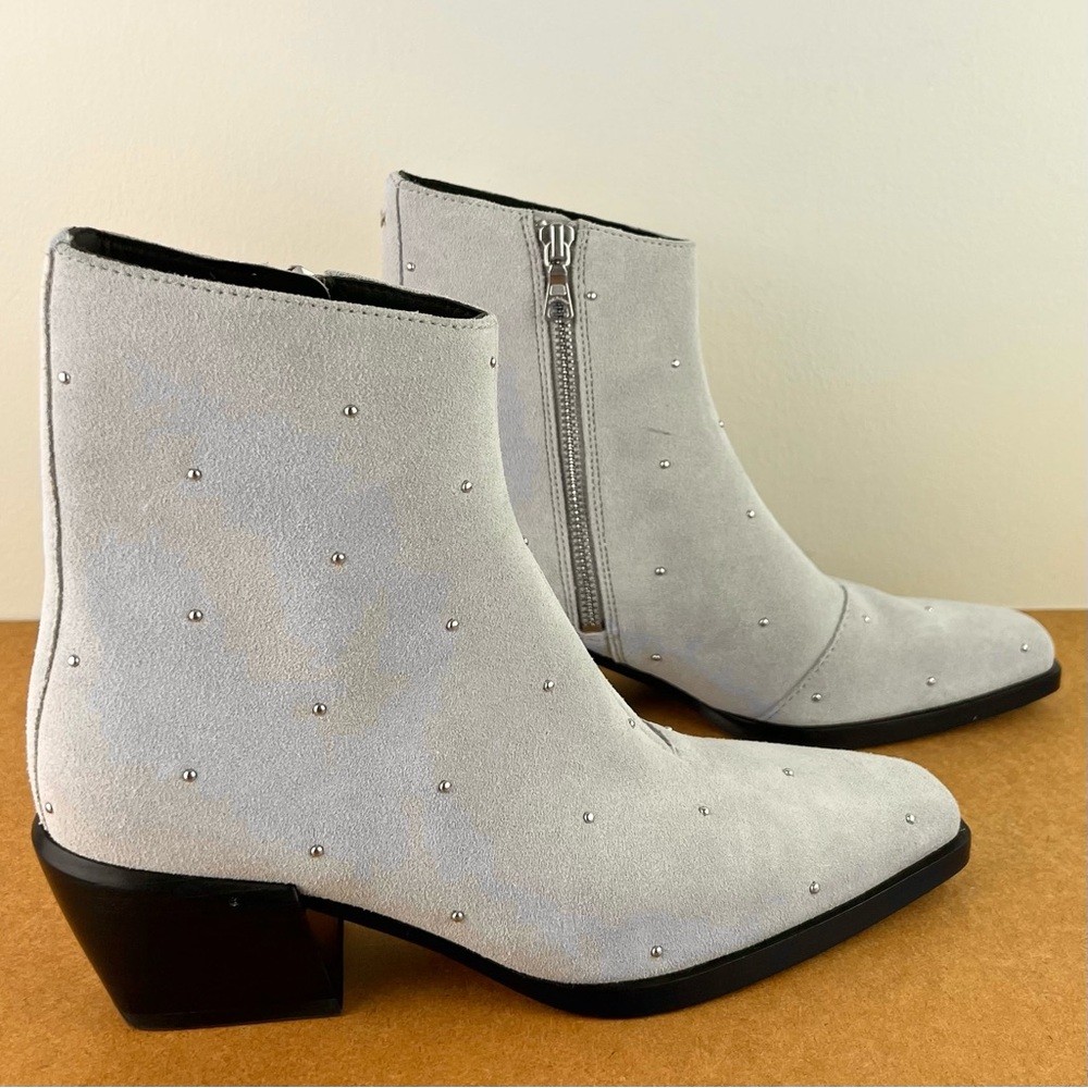 NEW RAG & BONE TAUPE SUEDE STUDDED BOOTIES - Picture 3 of 11
